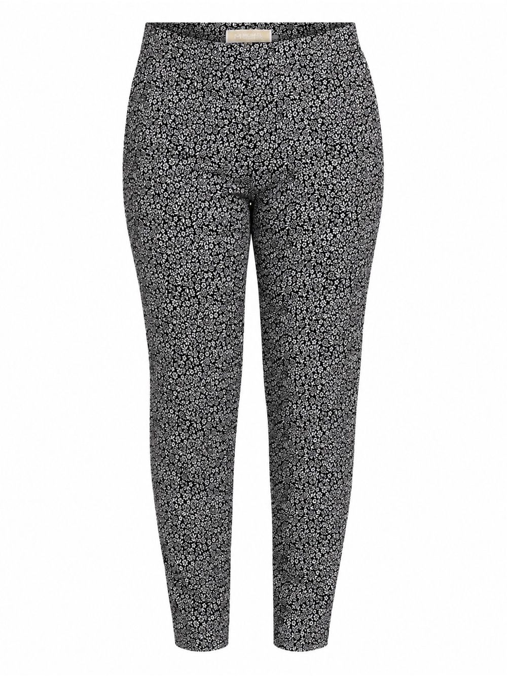 Michael Kors Black and White Floral Skinny Ankle Pants